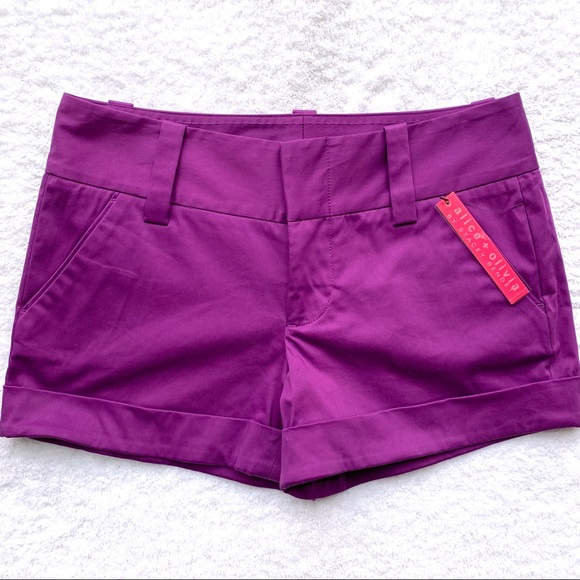 Alice + Olivia Pants - Today Only!☘️ Alice + Olivia Purple Cuffed Shorts
